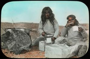 Image: Two Eskimos [Inughuit] Having Tea